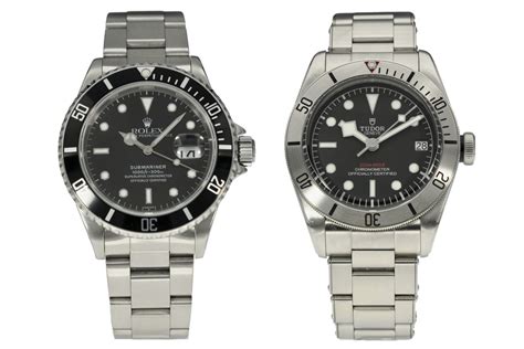 diffrence between rolex submariner and tudor submariner|tudor submariner snowflake.